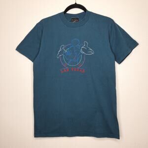 Vintage Mickey Mouse Las Vegas Embroidered Shirt Tourist Disney Medium Shirt